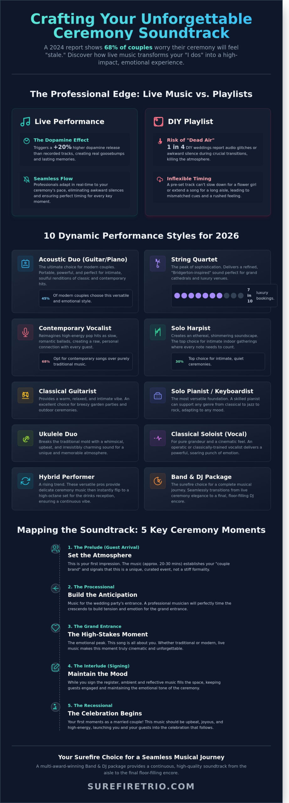 10 Unforgettable Wedding Ceremony Performances & Music Ideas for 2026 - Infographic