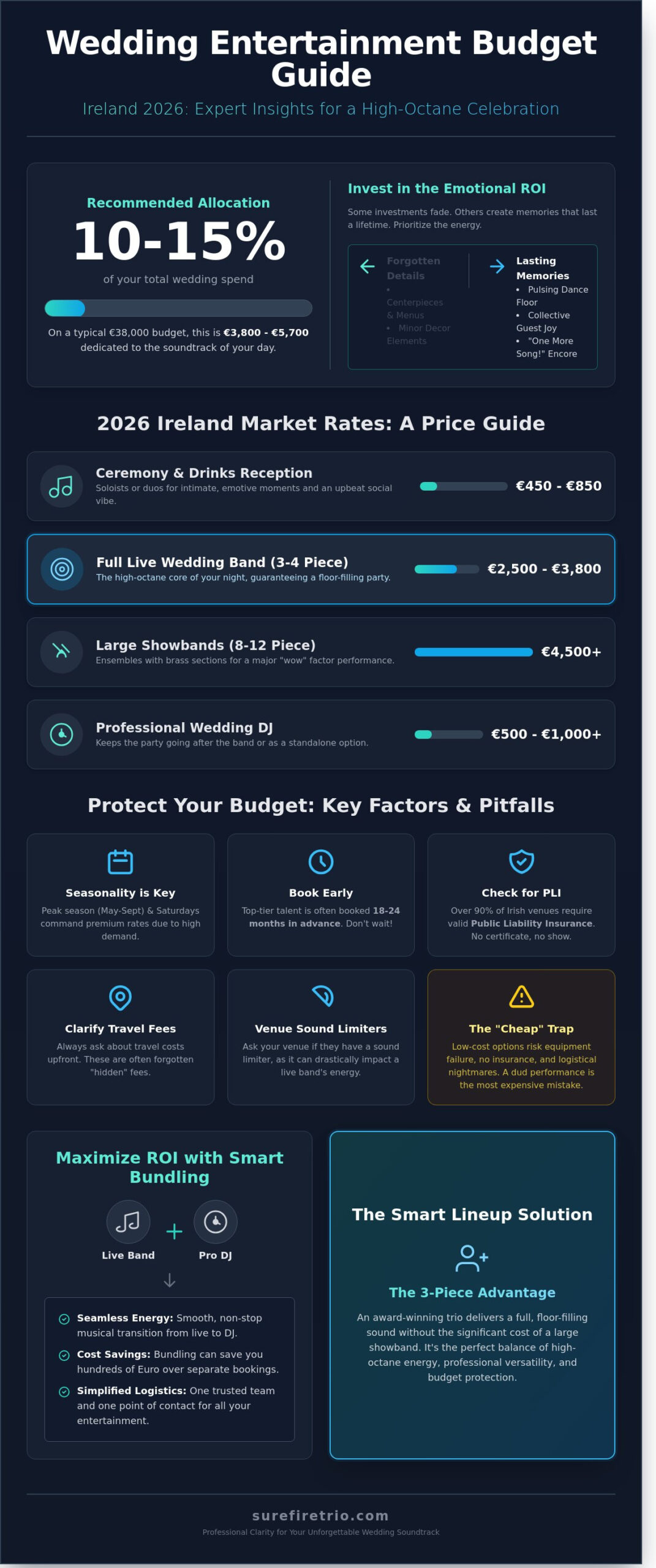 Wedding Budget for Music and Entertainment: The 2026 Ireland Guide - Infographic