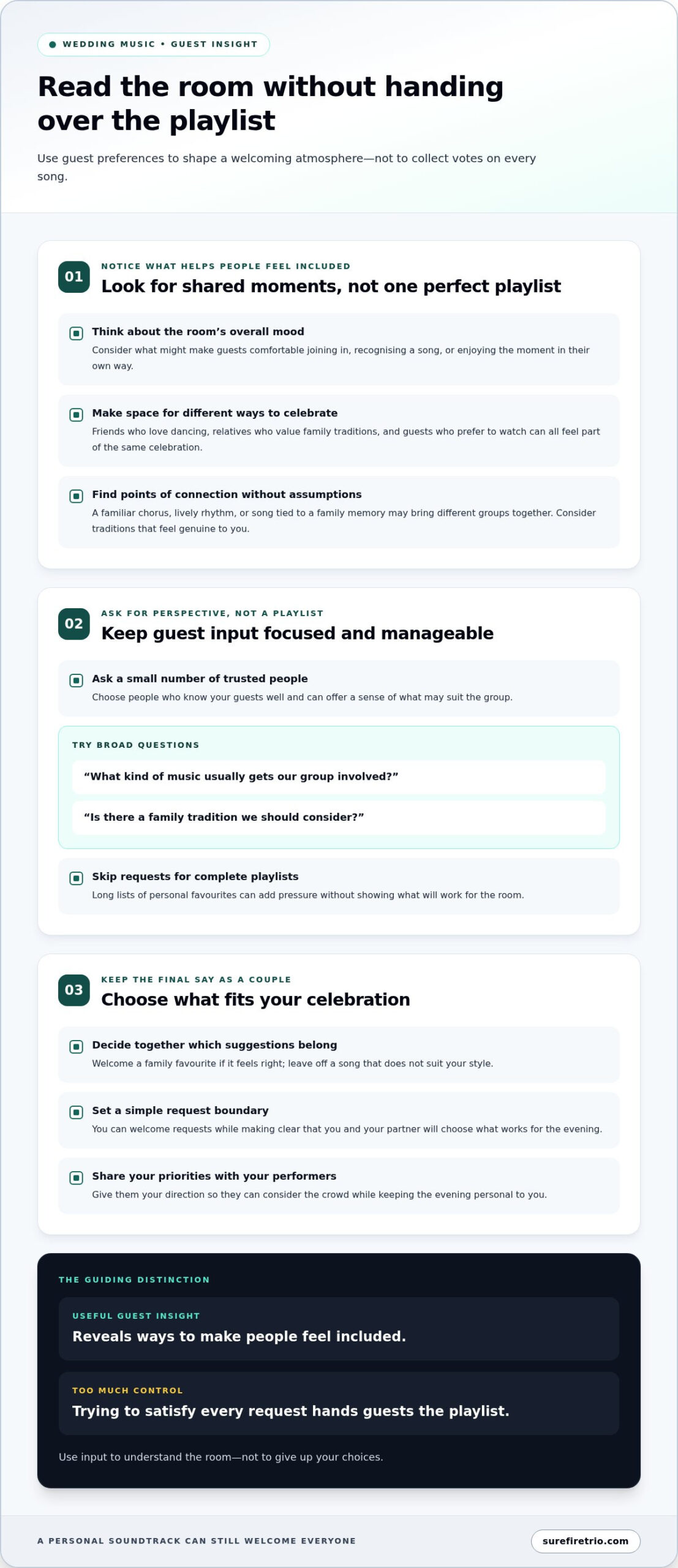 How to Balance Your Taste with Guest Preferences at Your Wedding - Infographic